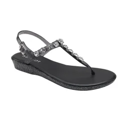 Sandals | Wedges^holster AmalfiWedge- ClearGraphiteGlitter