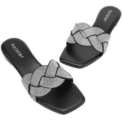 Slides | Sandals^holster AnastasiaLowWedge- Black