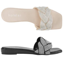 Slides | Sandals^holster AnastasiaLowWedgeBundle- Beige/Black