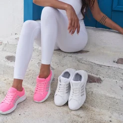 Recycled Shoes | Canvas & Sneakers^holster BrooklynBundle- NeonPink/White