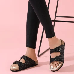 Slides | Sandals^holster FarahBundle- Black/LightGold