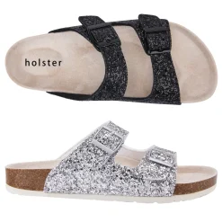 Slides | Sandals^holster FarahBundle- Black/Silver