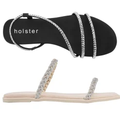 Slides | Sandals^holster Geneva&TianaBundle- Black/Beige