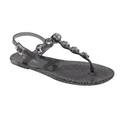 Sandals | Flats^holster Kira- ClearGraphiteGlitter