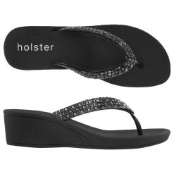 Sandals^holster NeptuneWedge&HopeWedgeBundle- Champagne/Black