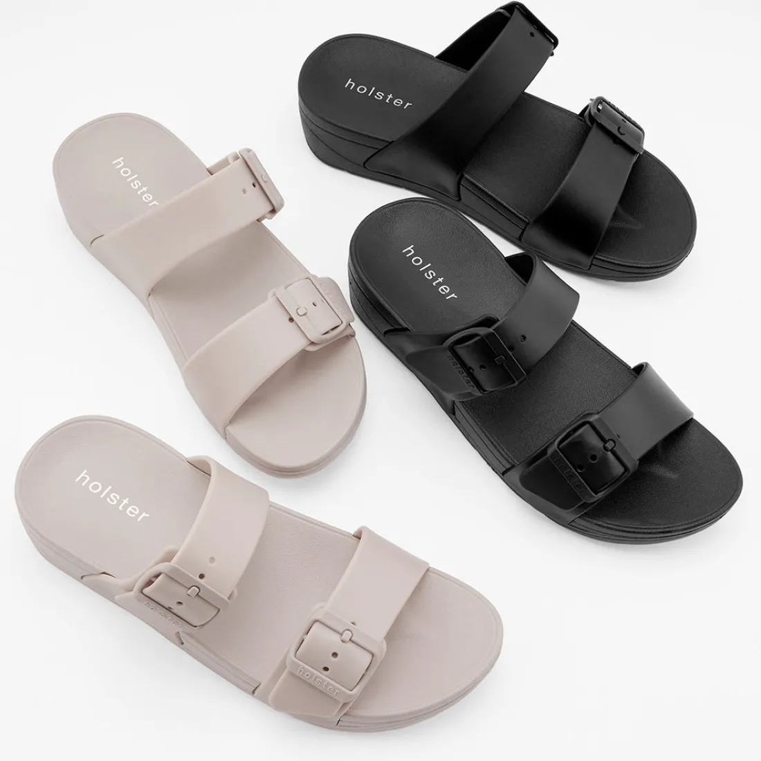 Slides | Sandals^holster SkyhighWedge- Black