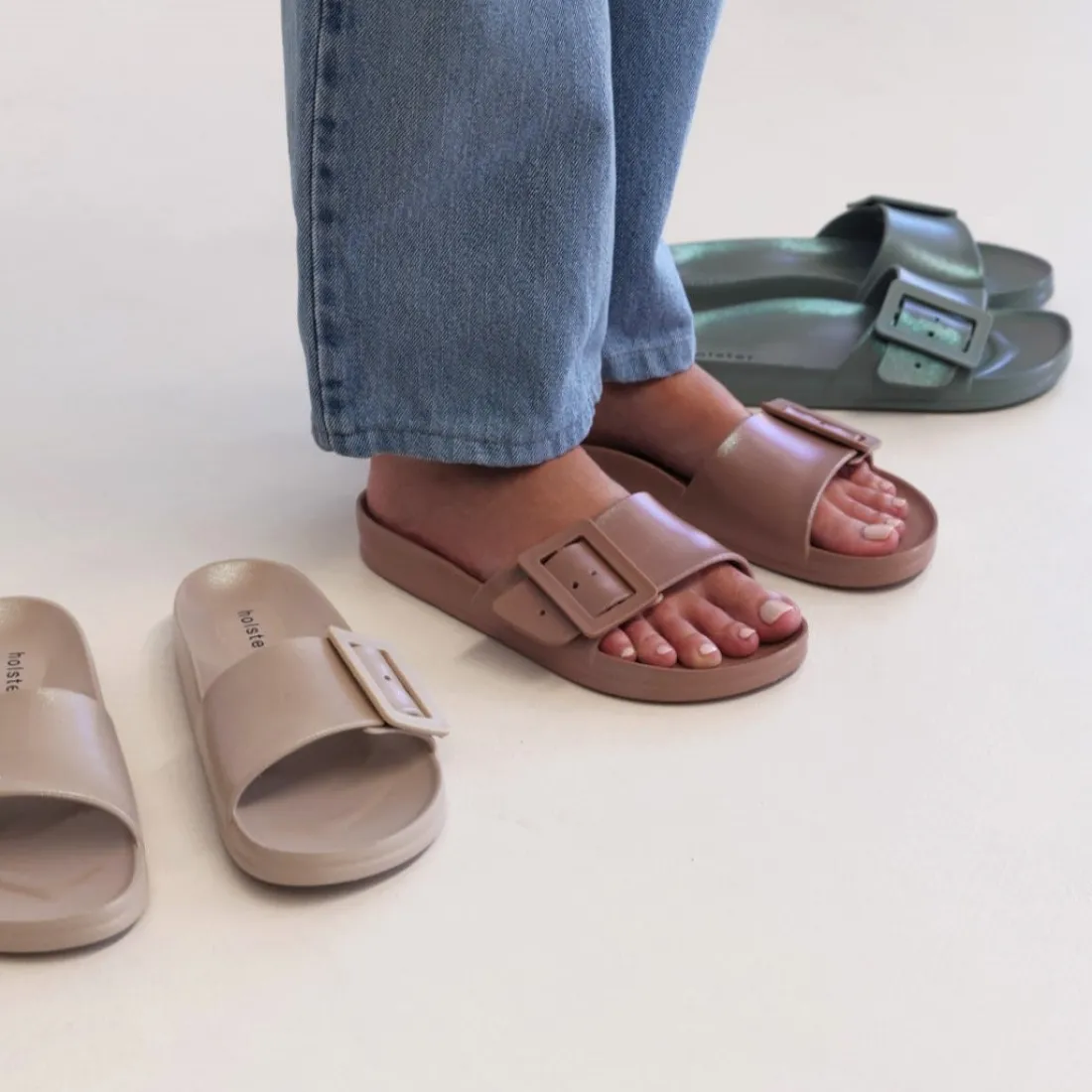 Slides | Sandals^holster Solace- SeagrassMetallic