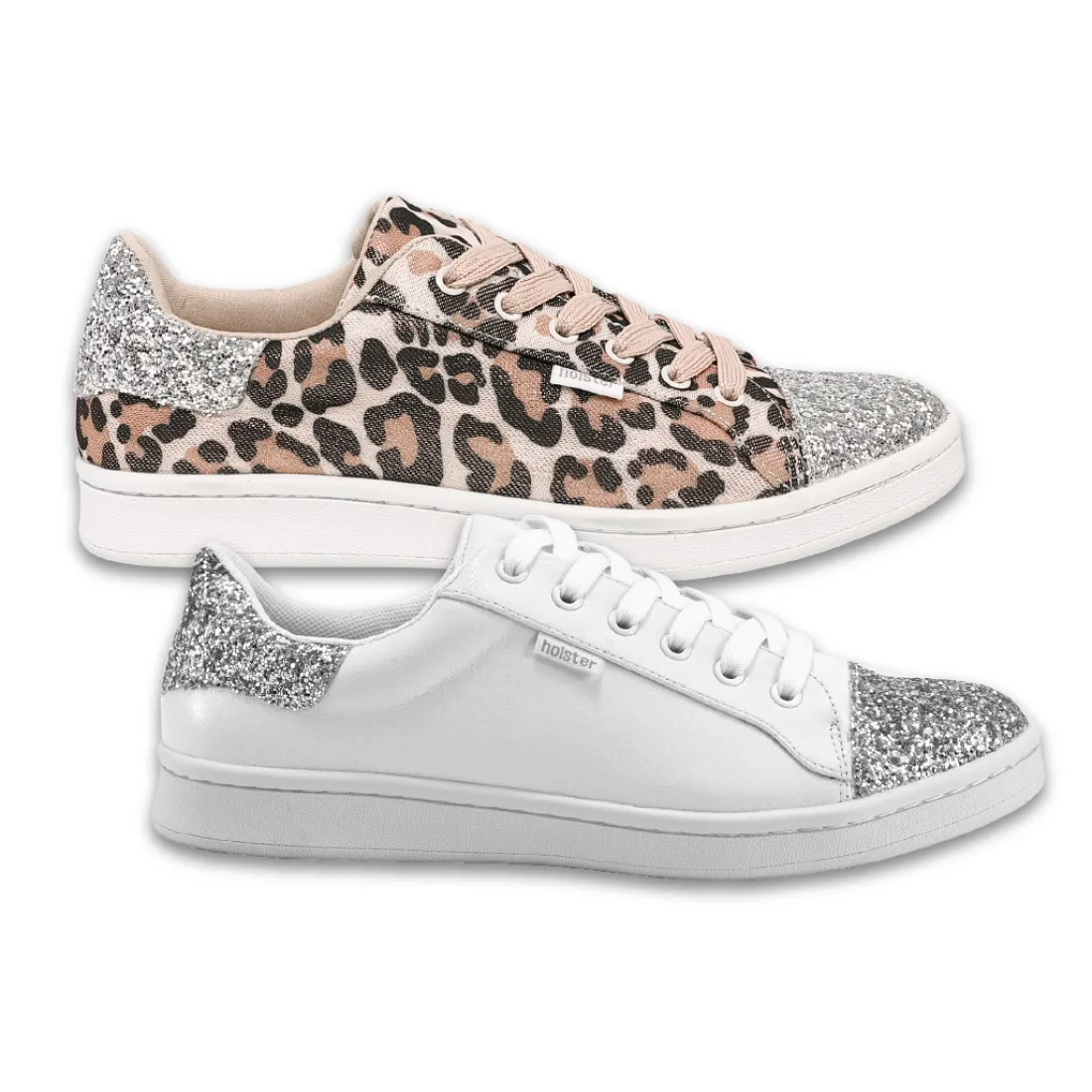Canvas & Sneakers | Flats^holster StardustBundle- White/Leopard