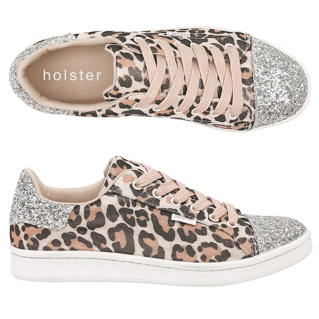 Canvas & Sneakers | Flats^holster StardustBundle- White/Leopard