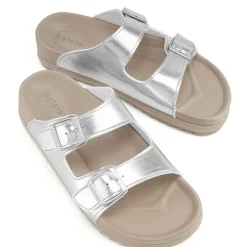 Slides | Sandals^holster StrideBundle- Silver/White