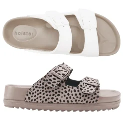 Slides | Sandals^holster StrideBundle- White/Cheetah