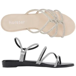 Slides | Sandals^holster SundanceLowWedge&VivaLowWedgeBundle- Beige/Black