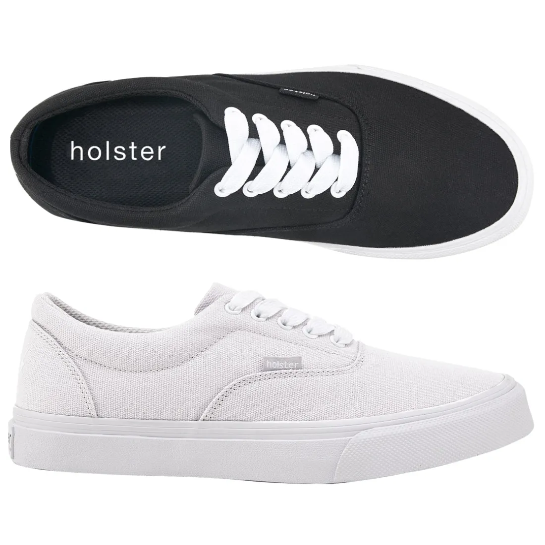 Adults | Canvas & Sneakers^holster VertBundle- Black/White
