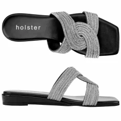 Slides | Sandals^holster ZaraLowWedgeBundle- Black/Silver