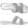 Slides | Sandals^holster ZaraLowWedge- Silver