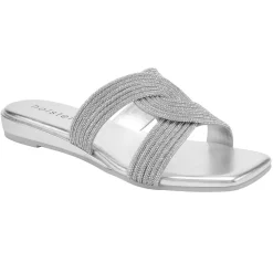 Slides | Sandals^holster ZaraLowWedge- Silver